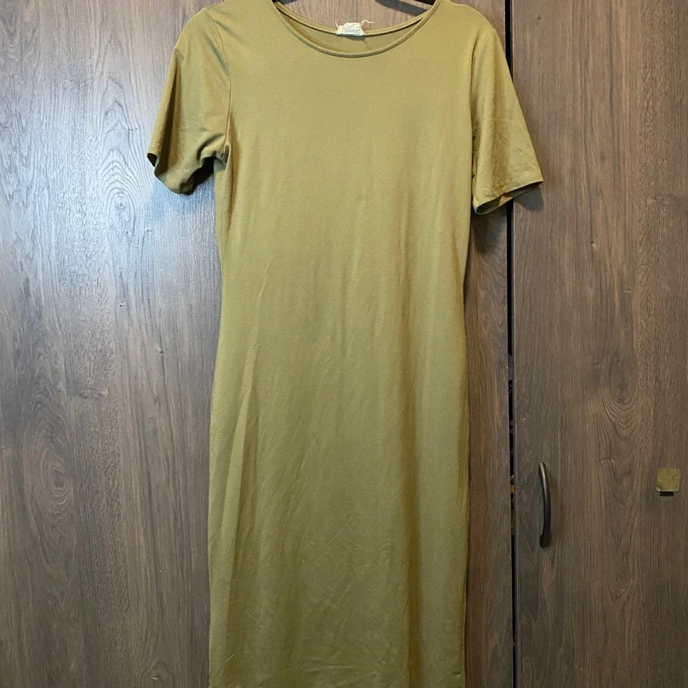 knee length dresses for ladies Women's Short-Sleeve Bodycon Midi Dress with Side Shirring